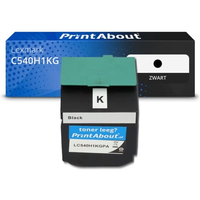 PrintAbout huismerk Toner C540H1KG Zwart Hoge capaciteit Geschikt voor Lexmark