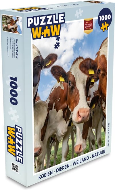 Puzzel Koeien - Dieren - Weiland - Natuur - Legpuzzel - Puzzel 1000 stukjes volwassenen