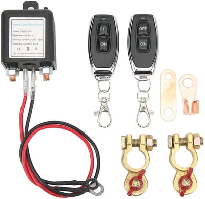 Allecto - Draadloze Accu Schakelaar - Voorkom Accu Leegloop - Bescherming tegen Diefstal - 12V 200A - Handige Afstandsbediening - Eenvoudige Instal...