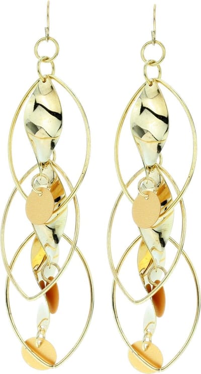 Behave - Dames oorhangers goudkleur statement sieraden feest outfit