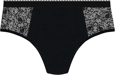 Duurzaam Kant Menstruatieslipje voor Dames - Zwart Comfortabele Pasvorm
