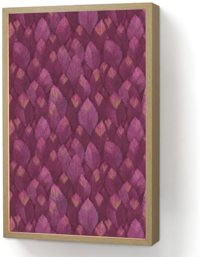 Wandlamp 40x60 cm - Oplaadbaar - Bladeren - Patroon - Burgundy - Wandlampen binnen woonkamer - Slaapkamer lamp - Decoratieve nachtlamp - Vloerlamp draadloos