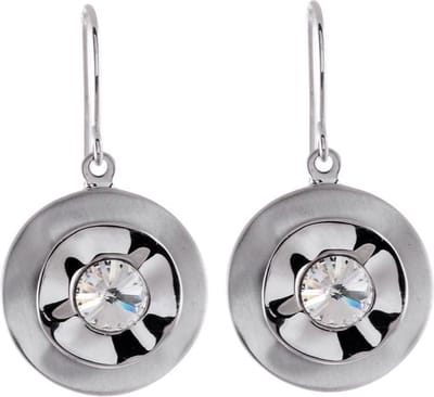 Behave - Oorbelhangers dames - Zilverkleur kristal - Tijdloze look
