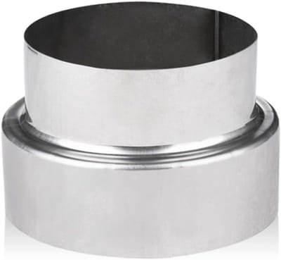 Verlooppijp voor kachels, roestvrijstalen en hittebestendige flue pijp, 120 mm naar 100 mm aansluiting, ideaal voor schoorsteenverbindingen en ventilatie