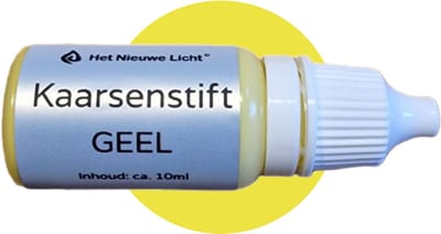 Het Nieuwe Licht ® - Kaarsenstift GEEL - 10ml - Wax stiften kaarsen beschilderen