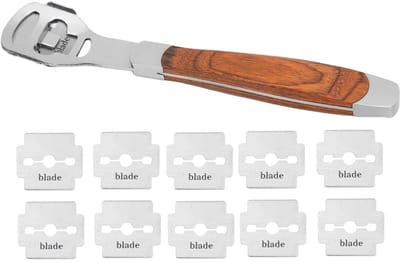Dailygoods- Skiver Roestvrij Staal - Lederen Gereedschap - Houten Grip - Sterk/Duurzaam - Voor Leerbewerking - Voor Beginners/Professionals - Leerbewerkingsmes
