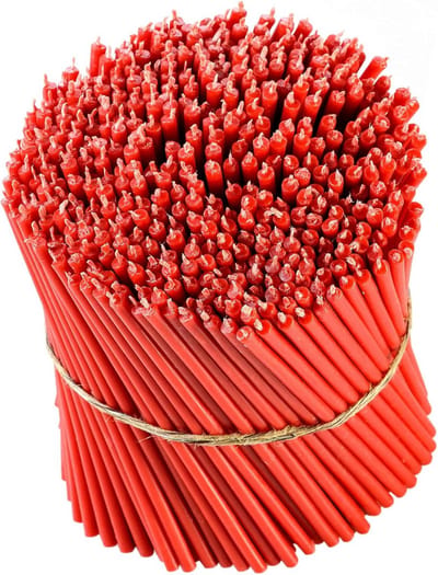 Natuurlijke Bijenwaskaarsen voor Decoratie en Gebed - Langdurige, Rookvrije en Drupvrije Kaarsen van 16 cm