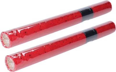 Home & Styling Decoratie stof/tafellopers - 2x - rood - 38,5 x 200 cm