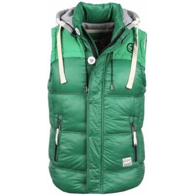 Enos Bodywarmer groen met capuchon