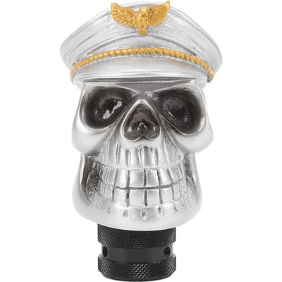 Doodshoofd Versnellingspookknop met 3 Adapters Hars Stabiele Grip Verbeter Rijervaring Universeel