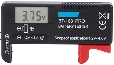 VT Goods - Batterietester - Digitale batterijtester - Compact en draagbaar - Geschikt voor AA batterijen - Capaciteitstest in seconden - Voor el...