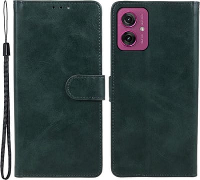 Coverup Hoesje - Geschikt voor Motorola Moto G55 Hoesje - Coverup Book Case - Groen