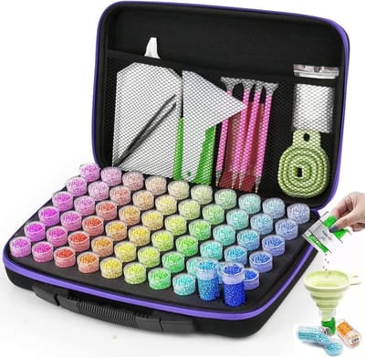60-Slot Opbergdozen voor Diamant Schilderen, Compleet DIY Kit met Organizers en Opslag, Ideaal voor Sieraden en Creatieve Projecten