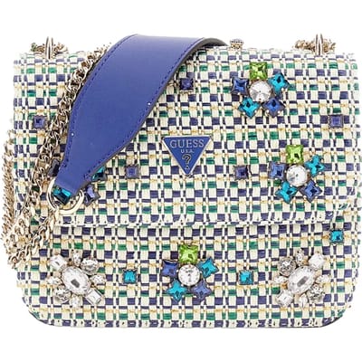 Guess Kleine Crossbodytas / Schoudertas Dames - Beauvoir - Gebloemd - Blauw