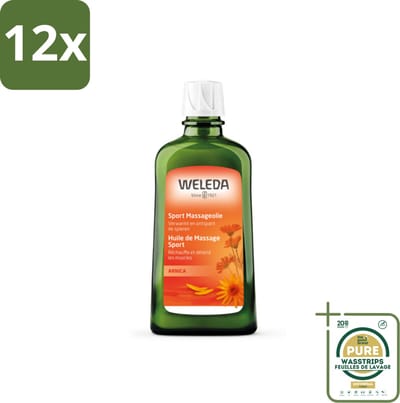 WELEDA - Massageolie Sport - Arnica - 200 ml - Voordeelverpakking - 12 stuks - Spierherstel - Arnica