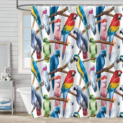 VHV - Douchegordijn - Douche gordijn - Douchegordijnen - Waterdicht douchegordijn - Wasbaar douchegordijn - Badkamergordijn - Douchegordijn badkamer - Voor badkamer douche bad - Voor thuis camper hotel - 180x180 cm - Stijl 11