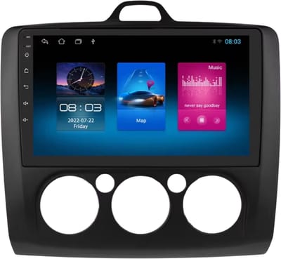 Autoradio met bluetooth - Carplay - Voor Ford Focus Mk2/Mk3 (2004-2011) - Geschikt voor Apple en Android - Stereo - Navigatie - Navigatiesysteem auto - 1GB 16GB