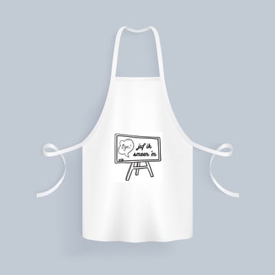 Akyol - juf ik smeer ´m Keukenschort - Juf - juf - leraar - 82 bij 71 cm
