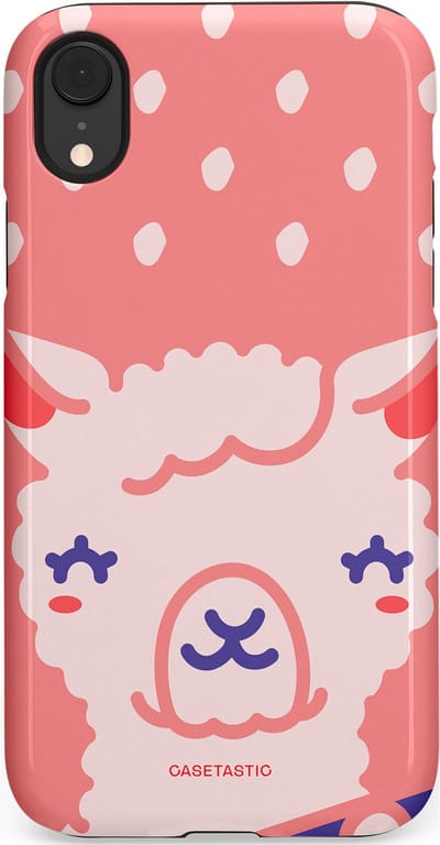 Casetastic Hoesje Geschikt voor Apple iPhone Xr - Stijlvolle Beschermende Duo-layer Case - Lama beat