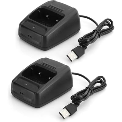 2 stuks Intercom Walkie Talkie voor Baofeng BF666S BF777S BF888S USB-oplader Batterijlader met Laadindicator