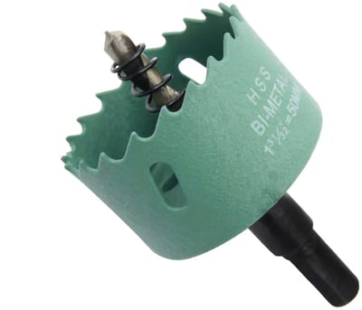 Dailygoods - Hole Saw - Gatzaag 55mm - Circular Hole Cutter - Multicolour - Voor hout, kunststof, drywall en dun metaal - Geschikt voor 1/2 drills...