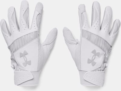 Underarmour Yard9 Honkbal Slaghandschoentjes, Wit, Small