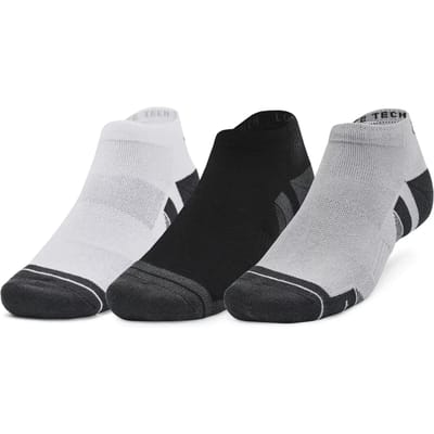 Under Armour UA Performance Tech 3pk Low Unisex Sportsokken - Grijs - Wit - Grijs