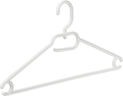 De Kledinghanger Gigant - Multihanger - Volwassenen - 8445 - 50 Stuks - Kunststof - Wit - Blousehanger - Shirthanger - 42 cm - Kledinghanger - Kleerhanger (8445_01/50)