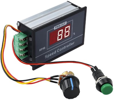 Instelbare PWM Snelheidsregelaar DC Motor Dimmer 6-60V 30A met Digitaal Display en Aan/Uit Schakelaar