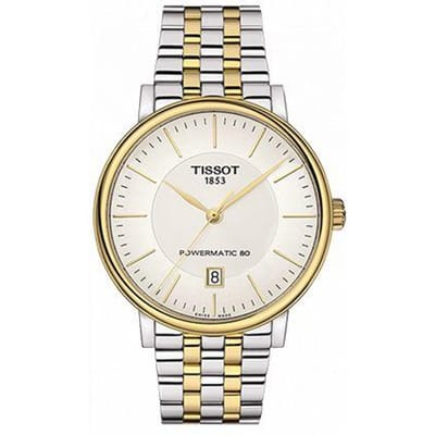 Tissot Carson Automatisch Mechanisch Uurwerk 50M Waterbestendig Horloge 40Mm Zilveren Wijzerplaat Roestvrijstalen Band Herenhorloges T122.407.22.031.00 Regular Watch Box,Silver Strap white