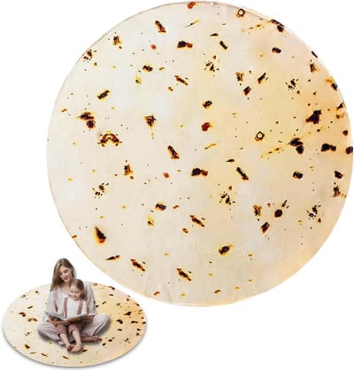 Ronde Tortilla Deken – Zachte, Warme Fleece Plaid voor Bank, Reizen en Alle Seizoenen