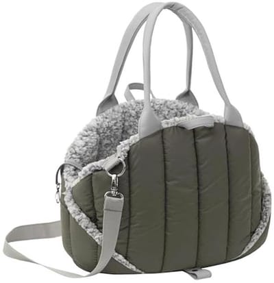 Hondentas voor Reizen en Draagtas voor Huisdieren - In hoogte verstelbaar met Meerdere Functies - Olijf 38 x 24 x 28 cm