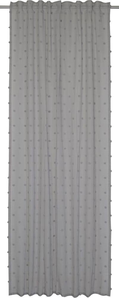 Elbersdrucke Gordijn met verborgen lussen Fluffy Dots 255x140 cm grijs