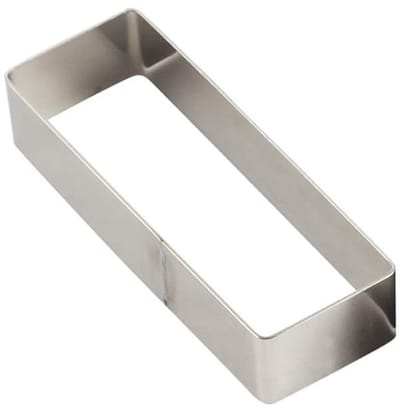 Dailygoods- Koekjessnijder rechthoekig - Roestvrij Staal - Herbruikbaar - Antiaanbaklaag - Voor Chocolade/Snoep - Afmetingen 120 x 40 x 25 mm - Cakevorm