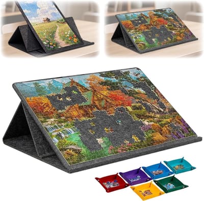 REN® Puzzeltafel - Puzzelbord - Puzzeltafel met Lades 1000 Stukjes- Zwart- 80cm x 60cm x 1cm- cadeau voor kinderen en volwassenen