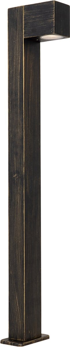 QAZQA baleno - Industriele Staande Buitenlamp | Staande Lamp voor buiten - 1 lichts - H 80 cm - Zwart Goud - Industrieel - Buitenverlichting