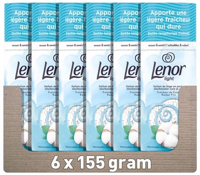 Lenor Light Geurbooster Katoen Fris - 6 x 155 gram - Wasparfum