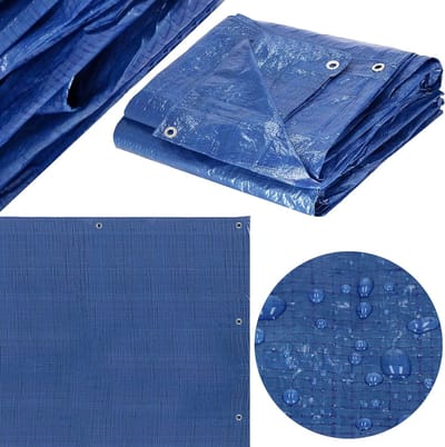 Afdekzeil Waterdicht - Dekzeil Zeildoek - Bescherming Outdoor - Sterk PE Materiaal - 5 x 4 Meter - Blauw