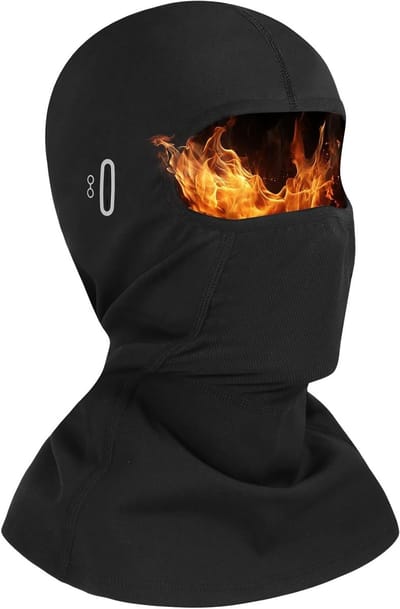 Winddichte en warme balaclava voor mannen en vrouwen - ademend stormmasker voor outdoor sport, skiën, fietsen en motorrijden (Zwart)