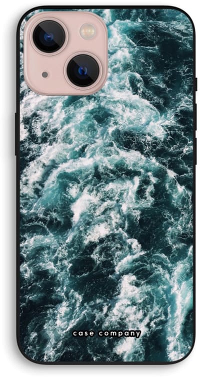 Case Company® - Hoesje geschikt voor iPhone 13 mini hoesje - Zee golf - Biologisch Afbreekbaar Telefoonhoesje - Bescherming alle Kanten en Schermrand