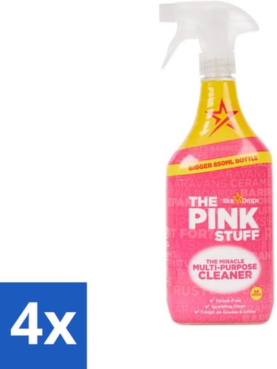 The Pink Stuff - Allesreiniger - Multi-Purpose Cleaner Spray - 850 ml - Voordeelverpakking - 4 stuks
