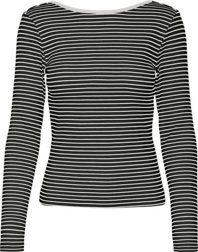 VERO MODA - VMCHLOE STRIPE LS 2WAY SHORT TOP GO NOOS - Dames - Lange mouwen shirts