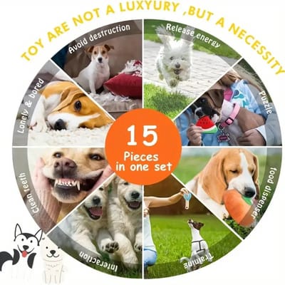 Nivard Honden Speelgoed - Hond - Speelgoed - Dog Toy - Pluche - 15st