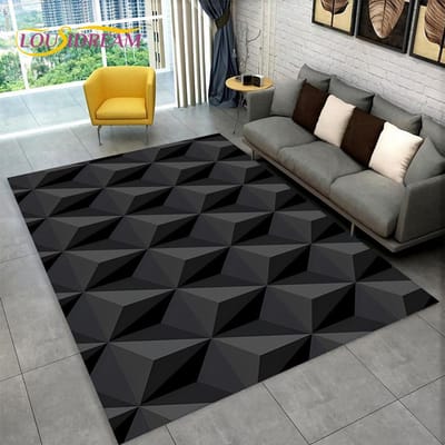 3D abstracte moderne geometrische illusie gebied tapijt, tapijt tapijt voor woonkamer slaapkamer bank deurmat decor, kinderspel antislip vloermat 80*120cm