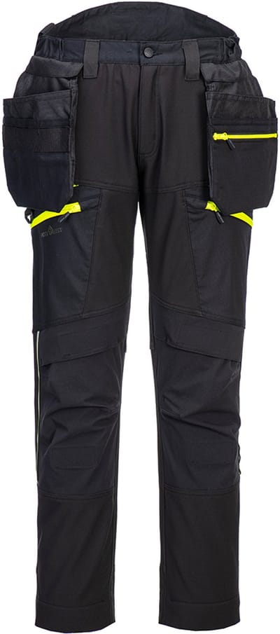 Portwest DX4 Softshell Broek met afneembare holsterzakken DX450 - Zwart - 28