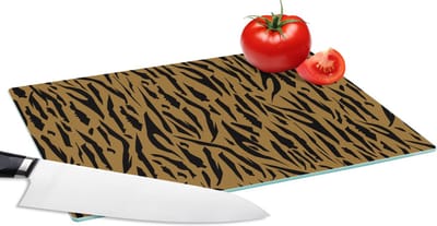 Glazen Snijplank - 28x20 - Patronen - Tijgerprint - Bont - Snijplanken Glas