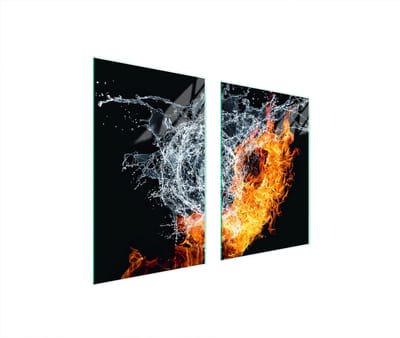 TMK ArtDeko - Staartbescherming - 65x52 cm - Hartvorm - Glasplaat