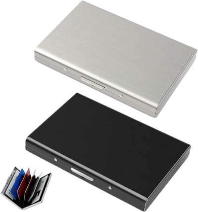 Aluminium Kaarthouder met 10 Vakken en RFID Beveiliging - Pasjeshouder voor Creditcards en ID