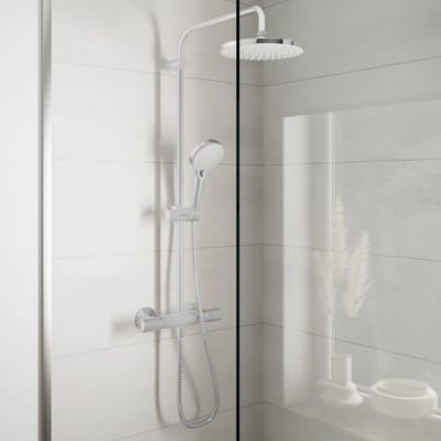 hansgrohe Vernis Blend - Showerpipe - 200mm maat - 1 straalfunctie - Chroom - Met thermostaat