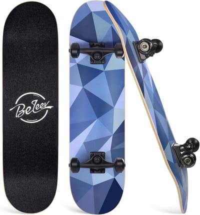 Compleet Skateboard 31 inch Dubbele Kick Concave Cruiser voor Beginners en Gevorderden
